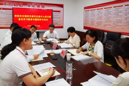 李義督導市環境突發事件應急中心黨支部黨史學習教育專題組織生活會