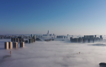 貴陽觀山湖宛如“天空之城”